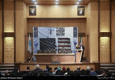 سخنرانی سردار محمد علی جعفری فرمانده قرارگاه فرهنگی حضرت بقیه الله اعظم در مراسم پنجمین همایش زنده باد مرگ بر آمریکا
