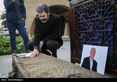 محمدرضا ورزی در مراسم تشییع پیکر زنده‌یاد بیژن علی‌محمدی