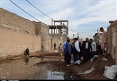 بازدید ‌نماینده ولی فقیه در خوزستان از وضعیت بحران کوی مشعلی + فیلم ‌