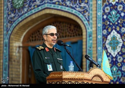 سخنرانی سرلشکر باقری رئیس ستاد کل نیروهای مسلح در صبحگاه مشترک نیروهای مسلح در مسجد مقدس جمکران