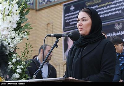 ‎سخنرانی لاله اسکندری در مراسم تشییع پیکر زنده‌یاد مجید اوجی تهیه کننده تلویزیون