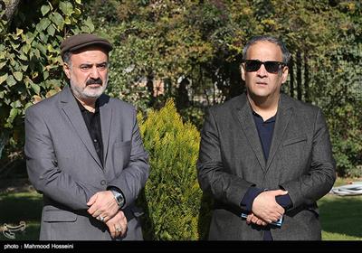 ‎محمدرضا جعفری جلوه مدیر شبکه دو سیما در مراسم تشییع پیکر زنده‌یاد مجید اوجی تهیه کننده تلویزیون