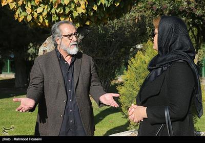 ‎حسن زارعی در مراسم تشییع پیکر زنده‌یاد مجید اوجی تهیه کننده تلویزیون