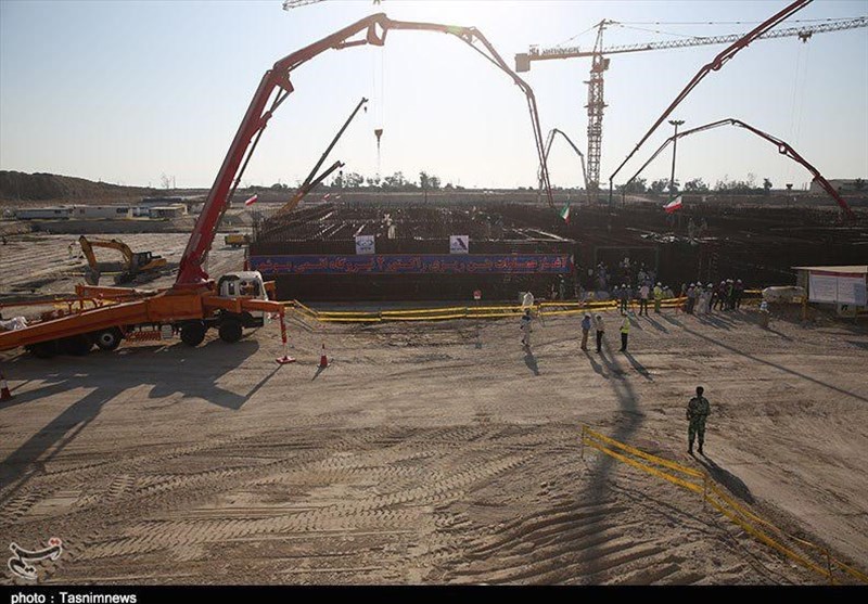 آغاز بتن‌ریزی راکتور دوم نیروگاه اتمی بوشهر به روایت تصویر