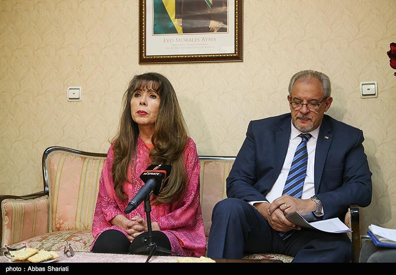 رومینا راموس سفیر بولیوی در تهران الکسیس و باندریج وگا سفیر کوبا در تهران