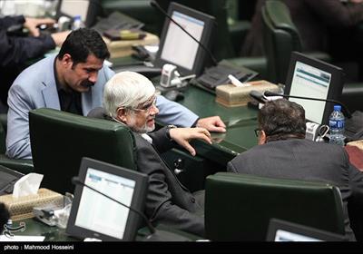 محمدرضا عارف در اولین جلسه علنی مجلس شورای اسلامی بعد از سهمیه بندی بنزین