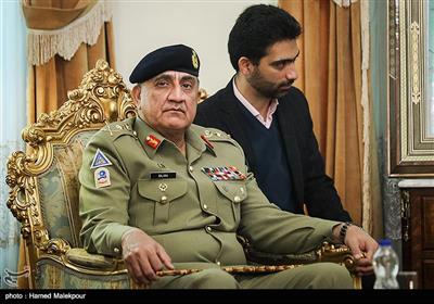 ژنرال قمر جاوید باجوا فرمانده ارتش پاکستان در دیدار با علی شمخانی دبیر شورای عالی امنیت ملی