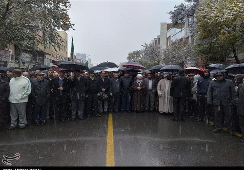 ایران کے مختلف شہروں میں شرپسند عناصر کے خلاف احتجاج