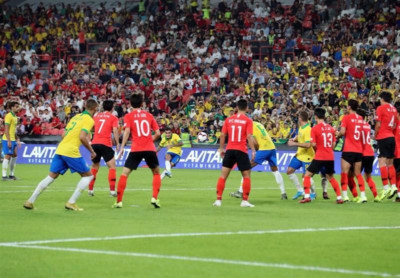 پیروزی قاطع برزیل مقابل کره‌جنوبی در بازی دوستانه