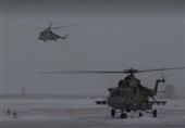 رزمایش بالگردهای تهاجمی روسیه در منطقه سیبری+ فیلم