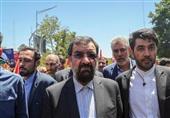 حضور دبیر مجمع تشخیص مصلحت نظام در جمع راهپیمایان تهرانی