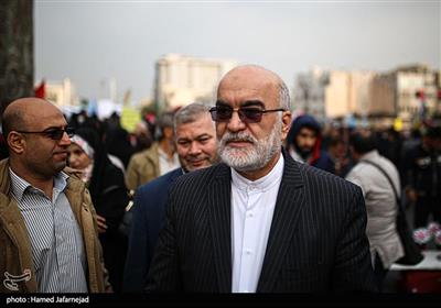  ناصر سراج رییس بازرسی سازمان کل کشور راهپیمایی مردم تهران در حمایت از اقتدار امنیت کشور