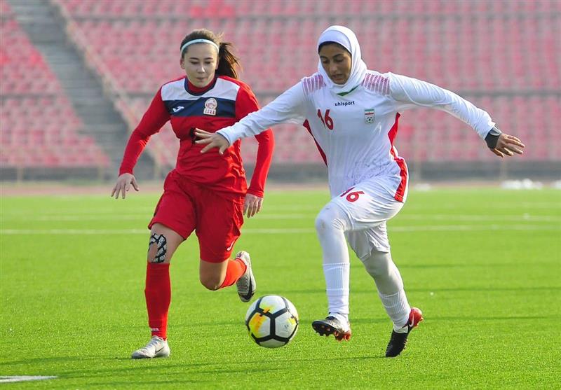 تساوی تیم فوتبال دختران ایران مقابل ازبکستان