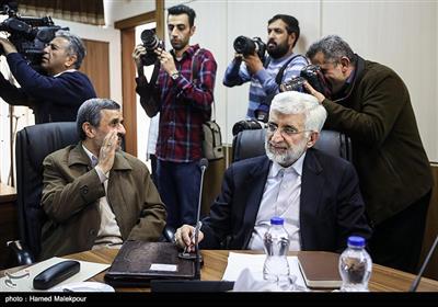 سعید جلیلی و محمود احمدی‌نژاد در جلسه مجمع تشخیص مصلحت نظام