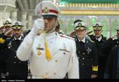 تجدید میثاق امیر دریادار «حسین خانزادی» فرمانده نیروی دریایی ارتش با آرمان‌های امام خمینی (ره)