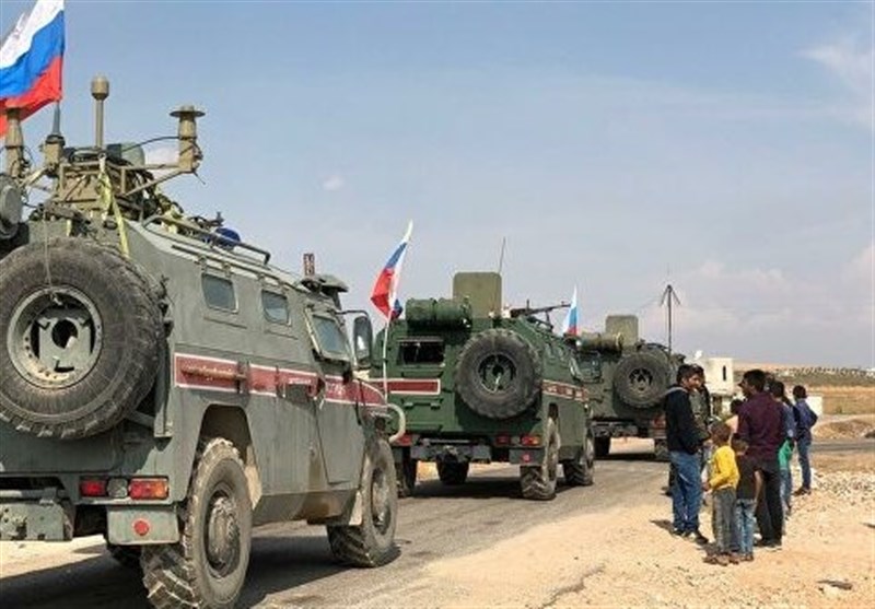 گشت‌زنی مشترک نظامیان روسیه و ترکیه در استان حسکه سوریه