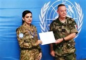 اهدای نشان ویژه شجاعت سازمان ملل به بانوی نظامی پاکستانی