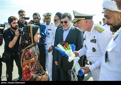 استقبال از امیر دریادار حسین خانزادی فرمانده نیروی دریایی ارتش جمهوری اسلامی ایران
