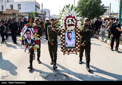 تشییع پیکر دو شهید امنیت و امر به معروف در شادگان-خوزستان