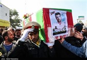 ‌‌تشییع باشکوه پیکر شهید مدافع امنیت در خوزستان + تصاویر