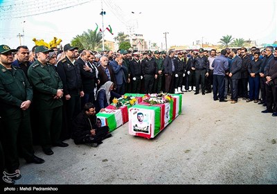 تشییع پیکر دو شهید امنیت و امر به معروف در شادگان - خوزستان