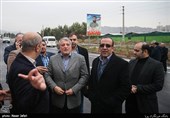 محسن هاشمی رفسنجانی رئیس شورای شهر تهران در مراسم بهره برداری از فاز نخست احداث بزرگراه شهید نجفی رستگار