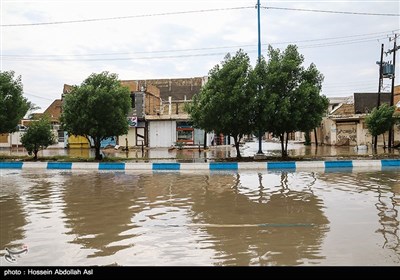 آبگرفتگی معابر در آبادان