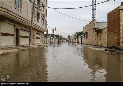 آبگرفتگی معابر در آبادان