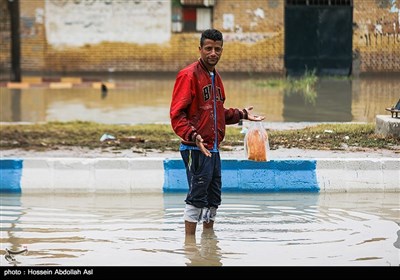 آبگرفتگی معابر در آبادان