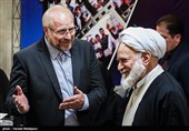 حضور محمدباقر قالیباف و حجت‌الاسلام غلامرضا مصباحی‌مقدم در وزارت کشور برای ثبت‌نام در یازدهمین دوره انتخابات مجلس شورای اسلامی