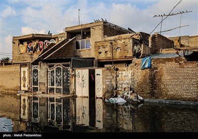 طغیان فاضلاب در خیابان های شهر کوت عبدالله - خوزستان