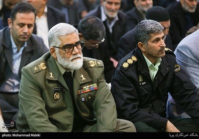  امیر احمدرضا پوردستان رئیس مرکز مطالعات راهبردی ارتش در مراسم یادواره شهدای تهرانسر