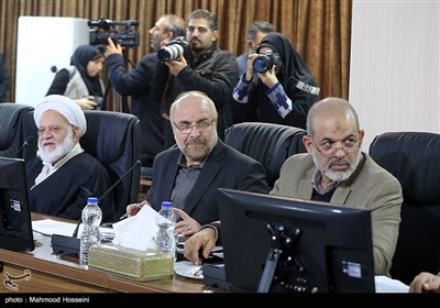  احمد وحیدی و محمدباقر قالیباف در جلسه مجمع تشخیص مصلحت نظام 
