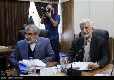  سعید جلیلی و عباسعلی کدخدایی در جلسه مجمع تشخیص مصلحت نظام 