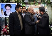محمدباقر قالیباف در مراسم ختم مرحوم سیدقاسم موسوی قهار
