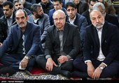 محمدباقر قالیباف در مراسم ختم مرحوم سیدقاسم موسوی قهار