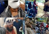 گزارش تصویری| سرکوب شدید مسلمانان معترض توسط نظامیان هندی و زخمی شدن بیش از 100 نفر
