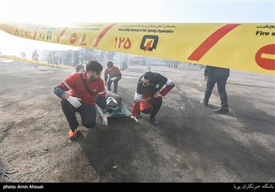 مانور عملیاتی سازمان آتش نشانی تهران