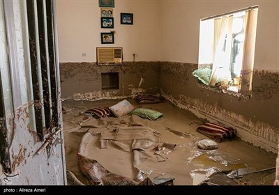 خسارات سیل در روستای کندعبدالرضا - لامرد
