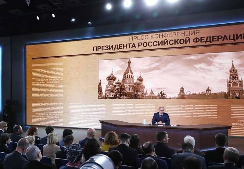 کنفرانس مطبوعاتی بزرگ پوتین؛ از پاسخ به تحریم‌های آمریکا گرفته تا مبارزه با تروریسم