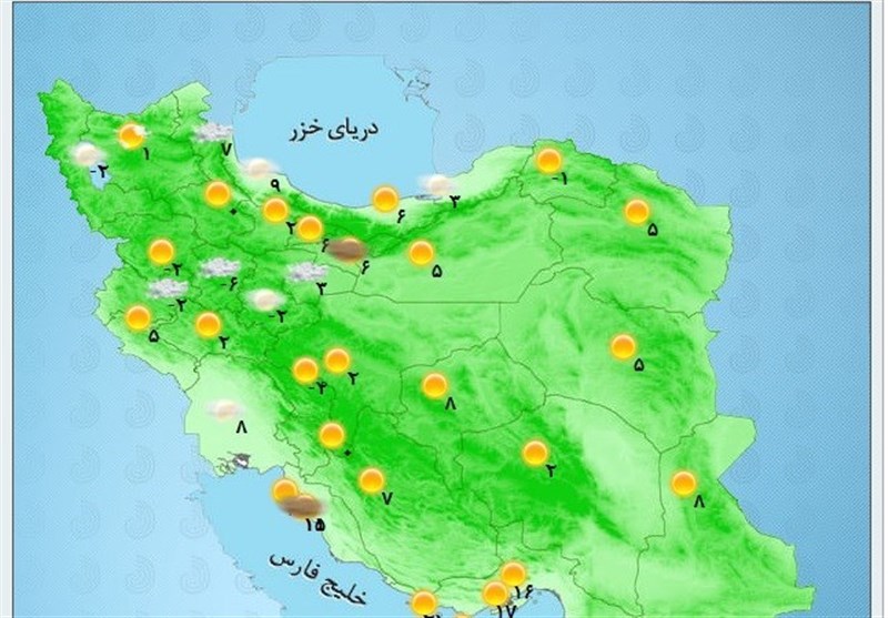 بارش باران و وزش شدید باد همدان را دربرمی‌گیرد