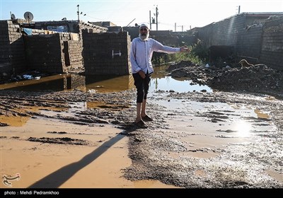 تلاش برای مهار آبگرفتگی در قلعه چنان - خوزستان