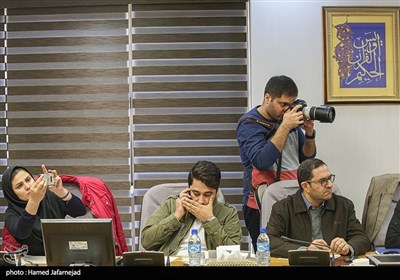 حضور اصحاب رسانه در نشست خبری رئیس بنیاد مستضعفان انقلاب اسلامی