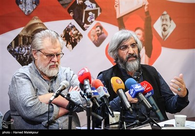 وحید جلیلی و نادر طالب‌زاده در نشست خبری دهمین جشنواره مردمی فیلم عمار