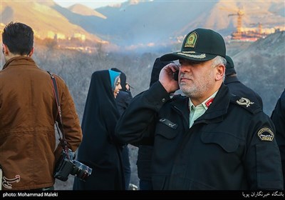 عملیات ساخت جاده و بهسازی محیطی دره فرحزاد با حضور سردار ظهیری رییس پلیس پیشگیری