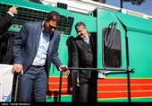 بهره‌برداری از ۲۴۳ دستگاه ناوگان ریلی ساخت ایران با حضور محمد اسلامی وزیر راه و شهرسازی