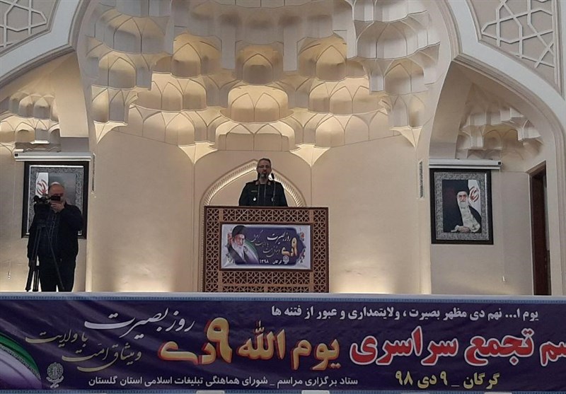 سردار غیب‌پرور در گرگان: راهبرد دشمن تنها براندازی نظام مقدس جمهوری اسلامی است