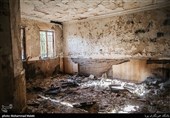 سوختن کتابخانه تفکر شهریار در آتش در پی تعرض آشوبگران به اموال عمومی