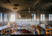 سوختن کتابخانه تفکر شهریار در آتش در پی تعرض آشوبگران به اموال عمومی