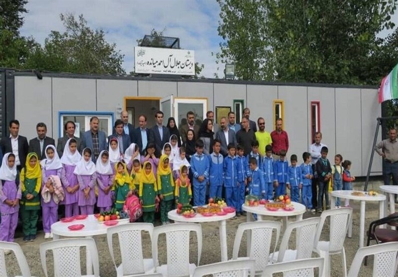نخستین مدرسه کانتینری کشور در گیلان به بهره‌برداری رسید